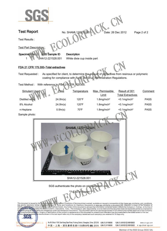 High Quality Custom Design PE Coated Paper Cup