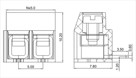 Pcbコネクタの製造三河sh134r-5.0ネジ端子台仕入れ・メーカー・工場