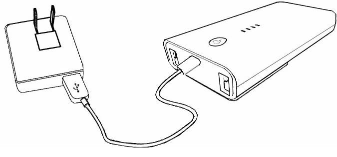     micro usb charging input port:  using the usb to