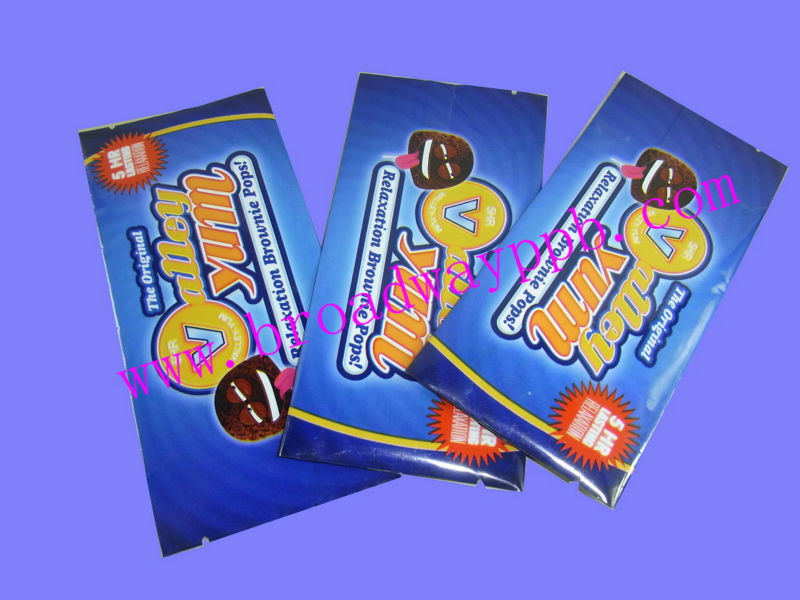 printing back middle seal candy foil lollipop packaging bag