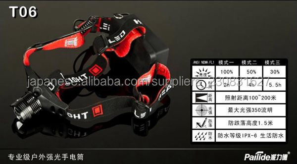 PLDT06 屋外ハンティング釣りLED充電式ヘッドライト問屋・仕入れ・卸・卸売り