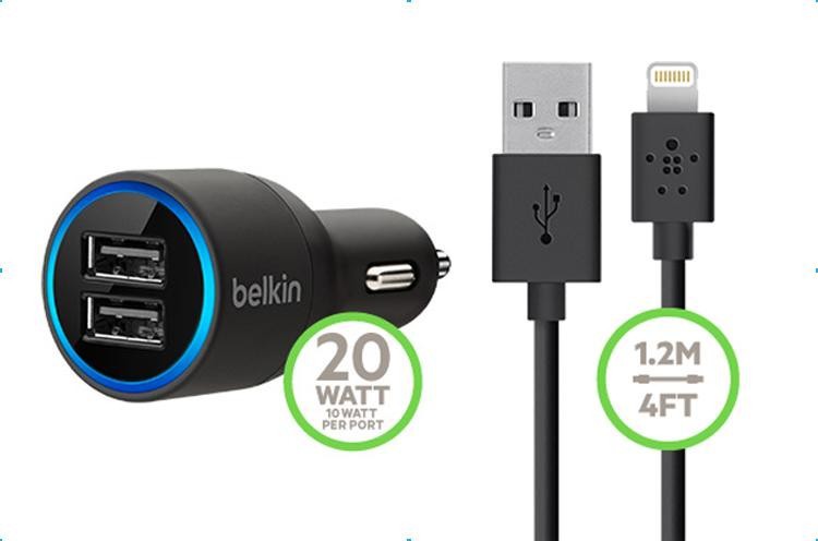低価格良い品質ベルキンbk071付きの車用充電器充電シンクケーブルリンゴ用( 1.2メートル)問屋・仕入れ・卸・卸売り