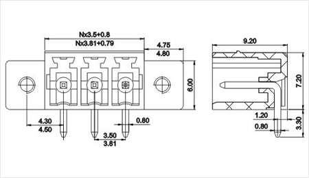 プラグイン可能なターミナルブロックコネクタの製造sh220rm-3.5/3.81、 ヘッダー部分仕入れ・メーカー・工場