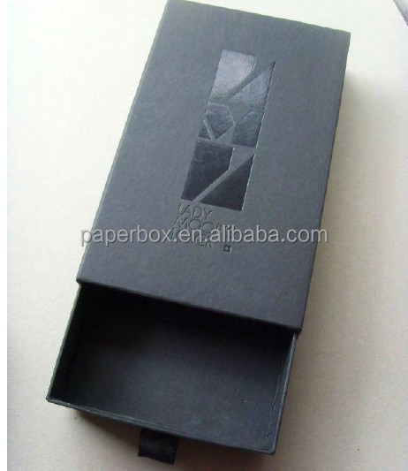 rigid paperboard custom print cardboard box slide gift box