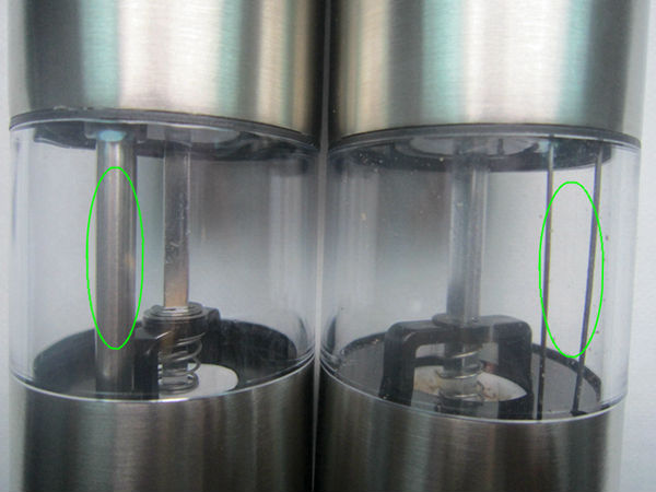 battery operated salt pepper grinder with s/s casing