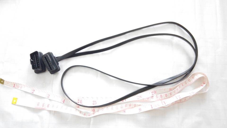 Flat+Thin As Noodle 150cm OBDII OBD2 16Pin Male to Female ELM327 Diagnostic OBD Extension Cable Interface Wholesale (2)