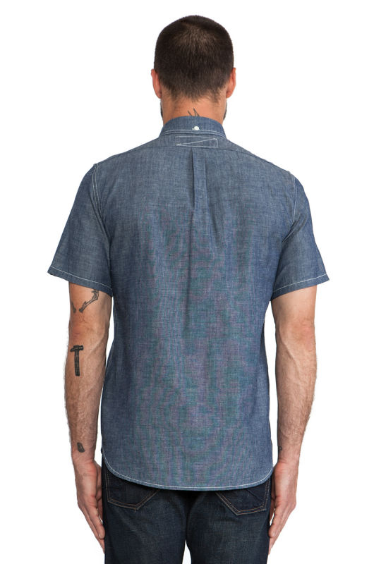 新しいデザインの男性デニム半袖シャツ問屋・仕入れ・卸・卸売り