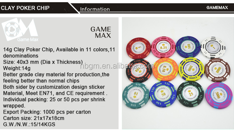 Monaco casino clay poker chips