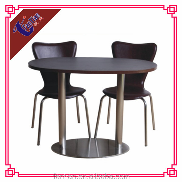 新しいデザインの家具2014年正方形のテーブル、 金属ベース付き木製テーブル販売のための家具のテーブル問屋・仕入れ・卸・卸売り
