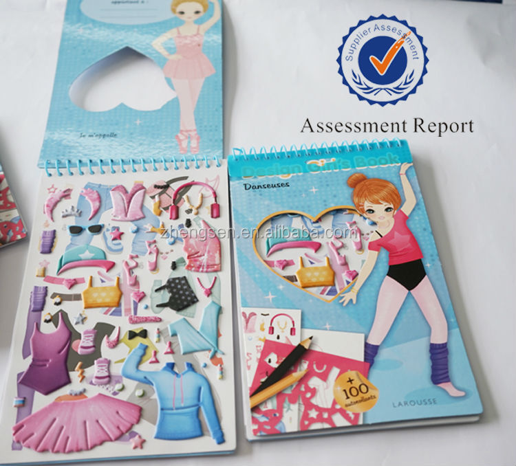 diyのステッカー付きスパイラルノートのための少女の贈り物問屋・仕入れ・卸・卸売り