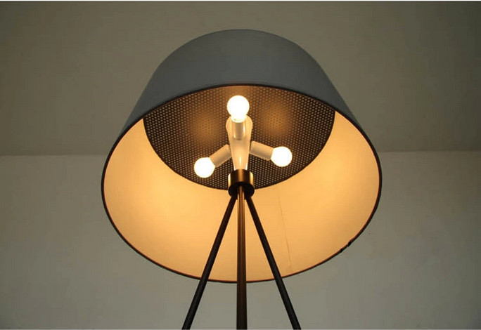 elegance hotel standing lamp black fabric tripod floor lamp