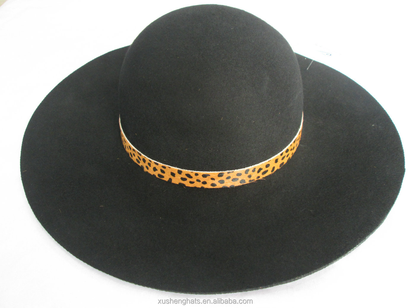 ファッションウールは入ったフロッピー帽子の装飾pue女性のための問屋・仕入れ・卸・卸売り