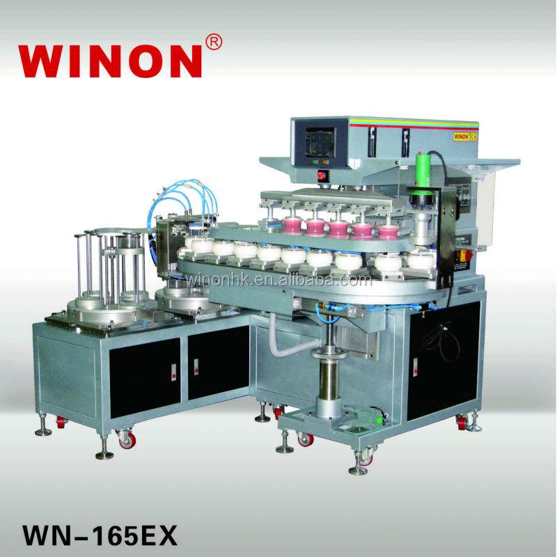 完全に自動化されたwn-165exwinon5カラーパッド印刷機のために特別に設計されたplcとのプラスチック製のキャップ問屋・仕入れ・卸・卸売り