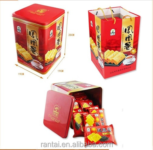 tin biscuit with sorted flavor egg roll