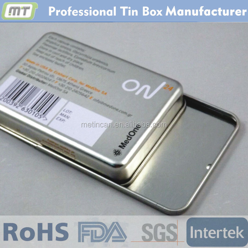 custom made slide mint tins box chewing gum case