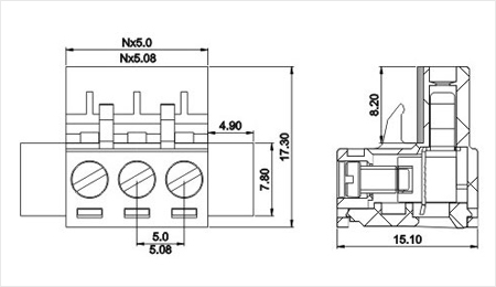 プラグイン可能なターミナルブロックコネクタの製造三河5.0/5.08mm250v仕入れ・メーカー・工場