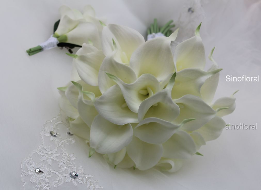 puカイウユリの結婚式のブーケ、 ファッション2014年結婚式の花、 リアルタッチブライダルブーケ問屋・仕入れ・卸・卸売り