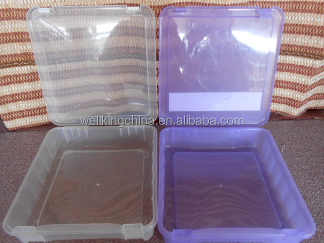 cheap transparent colored plastic storage box