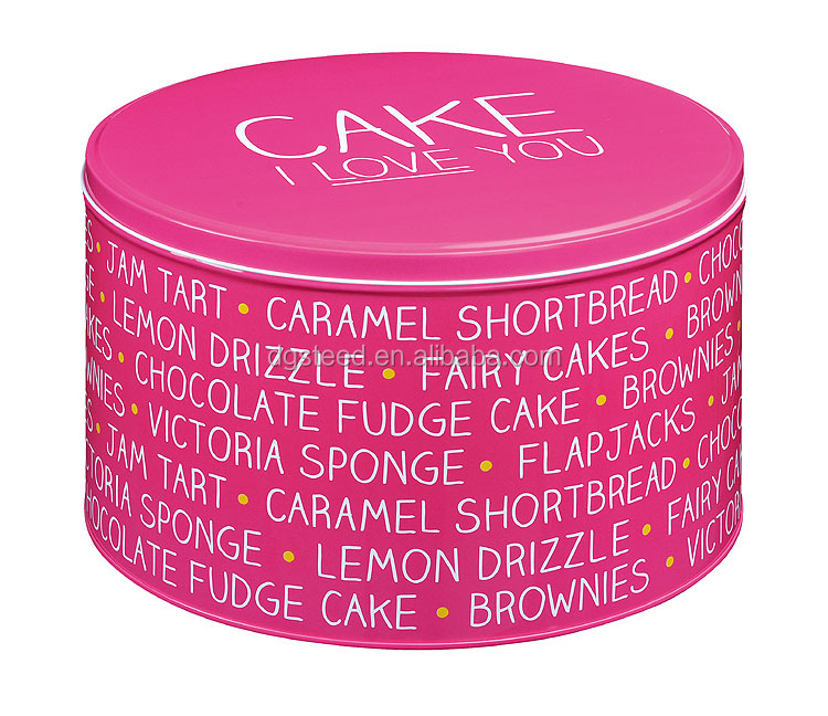 Wholesale decorative metal cake storage tins,China price supplier 21food