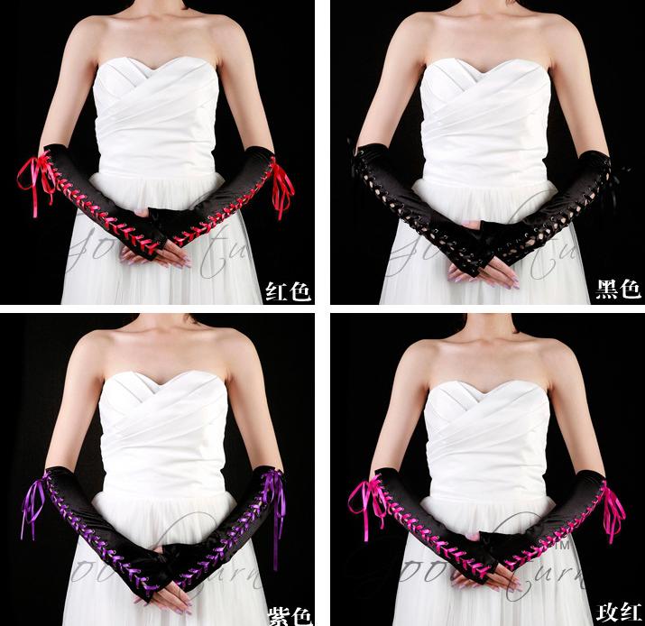 ax192815熱い販売カラフルな女性のための結婚式の手の手袋問屋・仕入れ・卸・卸売り