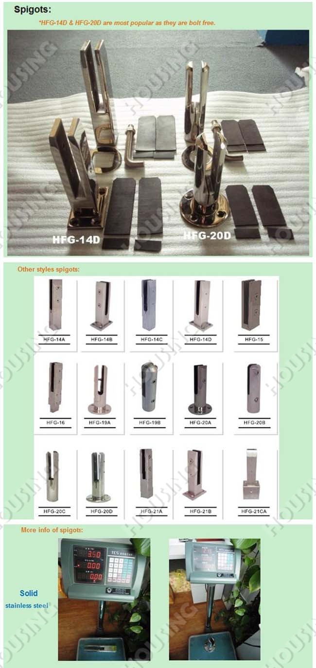 Nieuwe ontwerp aluminium u channel frameloze glazen balustrade ...
