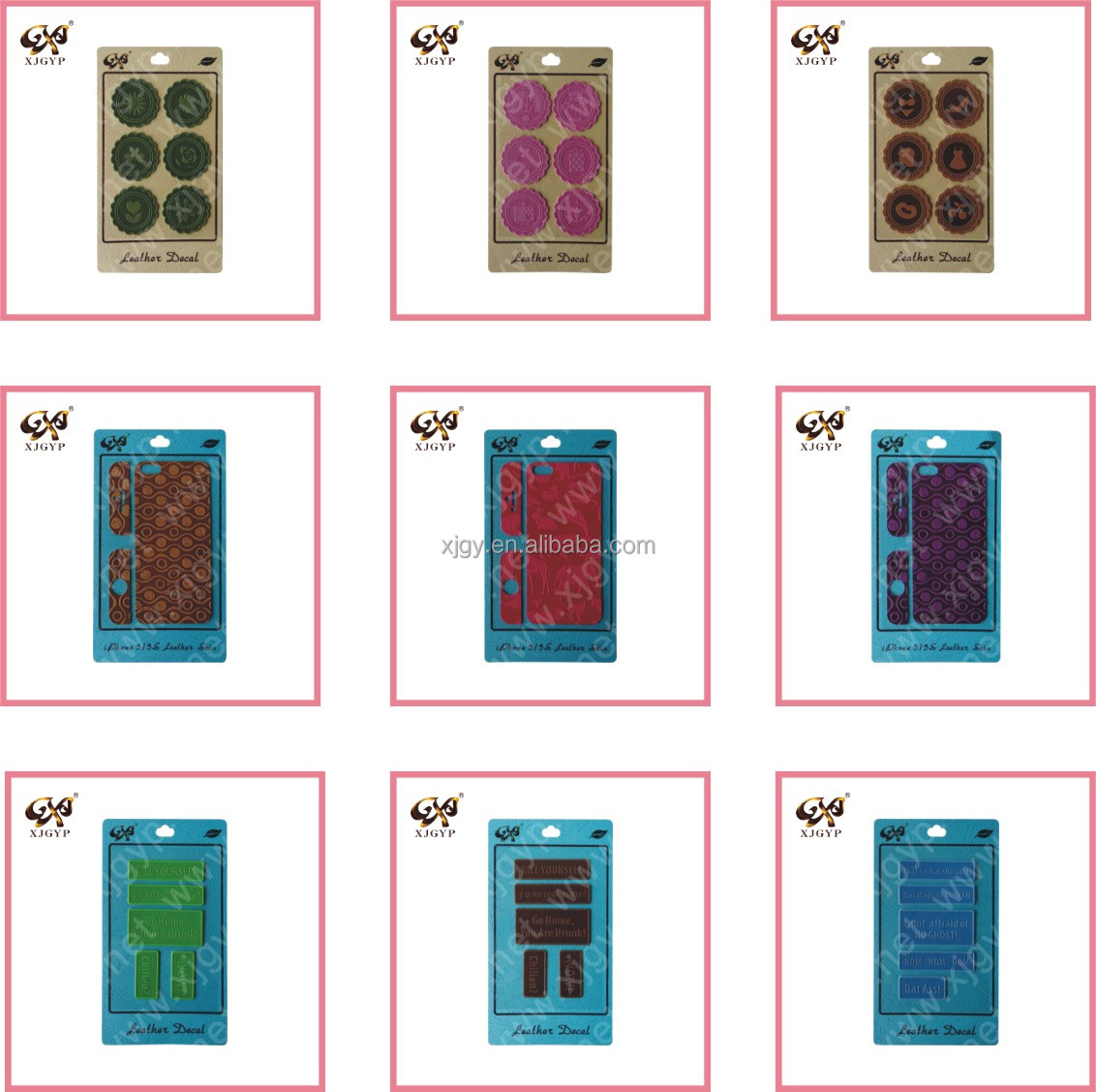 動物革用ステッカー電話/の動物の革用ステッカーphone/装飾的な革製の携帯電話用のステッカー問屋・仕入れ・卸・卸売り