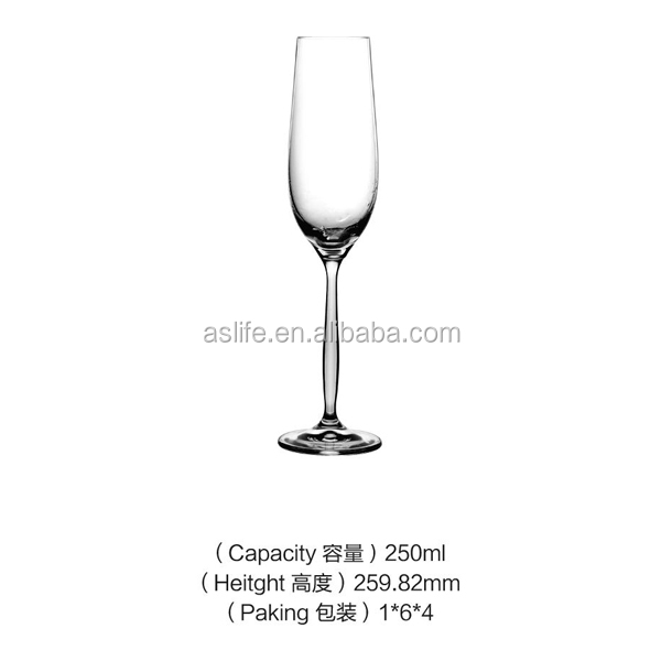 (ASG1808)Dish Washer Proof Goblet Glassware! Unleaded Cristal Champagne Flutes! Lead Free Glassware Goblet Champagne Flute!