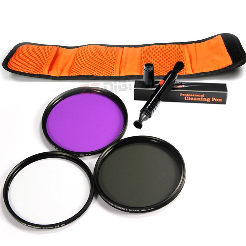 UV Ultraviolet Protector CPL Circular Polarizing FLD Lens Filter Kit