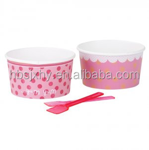 Custom logo printed disposalbe round paper bowl