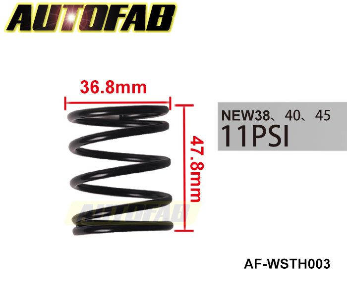 Autofab-- 38ミリメートル40mm45ミリメートルターボwgコーティングされた外部ウェイストゲートスプリング交換11psi/0.78バーはちょうどaf-wsth003ターボ用スマート仕入れ・メーカー・工場