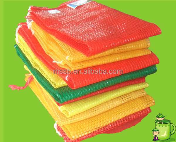2014 new colorful small plastic net mesh bags fruit bag china wholesale