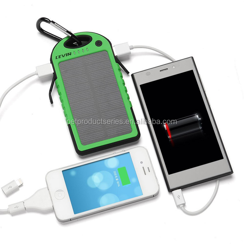 5000mahの携帯電話用ポータブル防水ソーラーチャージャー問屋・仕入れ・卸・卸売り