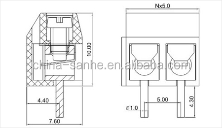 Sh131-5.0/5.08pcbコネクタの製造5.0/5.08mmネジ端子台仕入れ・メーカー・工場