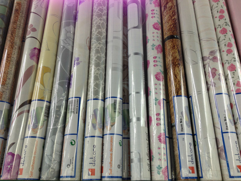 新しいデザイン2014年高品質のpvc花柄の壁紙セルフ- 接着剤壁紙問屋・仕入れ・卸・卸売り