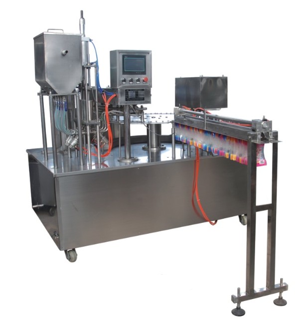 Automatic filling capping packing machine for coconut juice doy pack pouch filling machine
