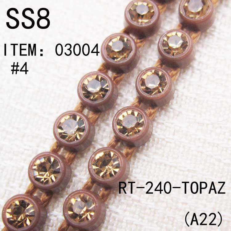 Transperantラインストーンカップチェーンss8,婦人バッグ衣類宝石の装飾的なラインストーンバンディング、 10ヤード/card( rt- 240- ab- ミックス)問屋・仕入れ・卸・卸売り