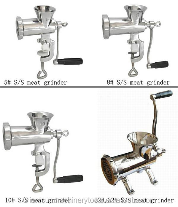 Hot tinned Cast iron Handle operating meat mincer