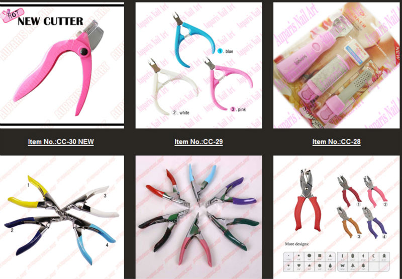 卸売ピンクのアクリルの紫外線ゲルマニキュアツール偽爪切り/クロスを釘付け問屋・仕入れ・卸・卸売り
