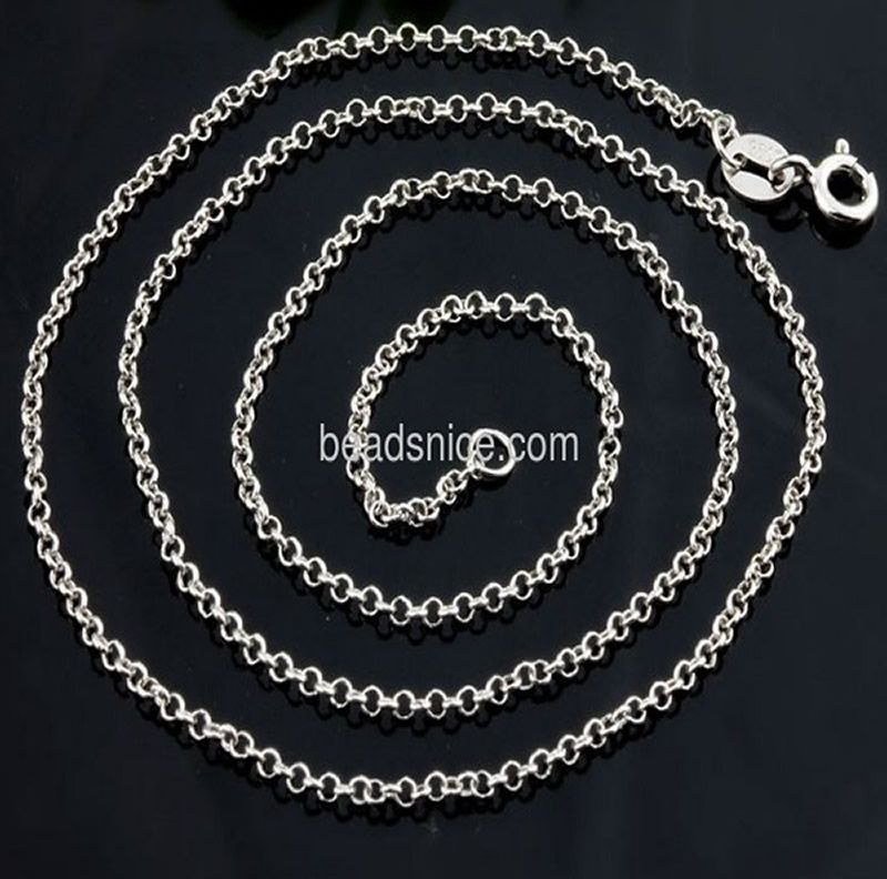 女性18インチのシルバーチェーンのためBeadsnice番号28814925スターリングシルバーチェーン1.5ミリメートルロロチェーン問屋・仕入れ・卸・卸売り