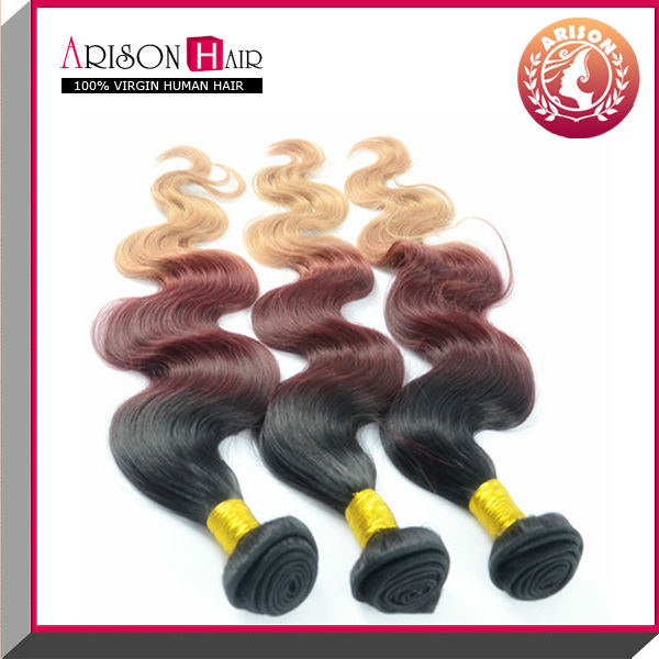 Ombre Bundles 100 Remy Human Hair Extension Sew In Human Hair