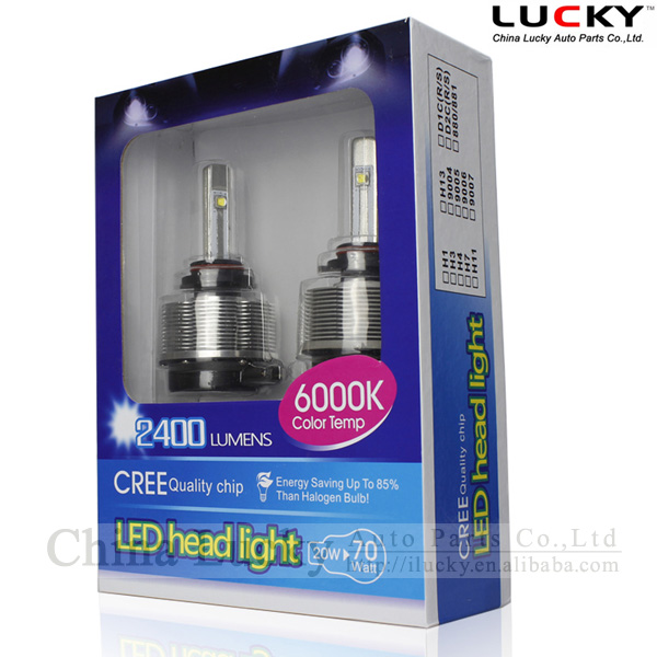 100％2400lmクリーは、 ヘッドライト、 ハイパワー車ヘッドライトを導いた、 12~24vクリー族ledの車のヘッドライト問屋・仕入れ・卸・卸売り