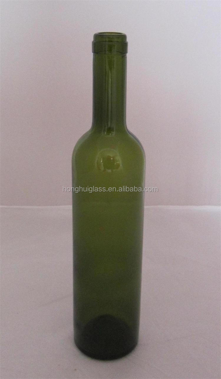 empty green 750ml tall red wine container made in china