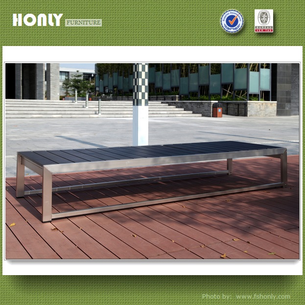High-quality sunbed plastic wood outdoor furniture poolside sun loungers