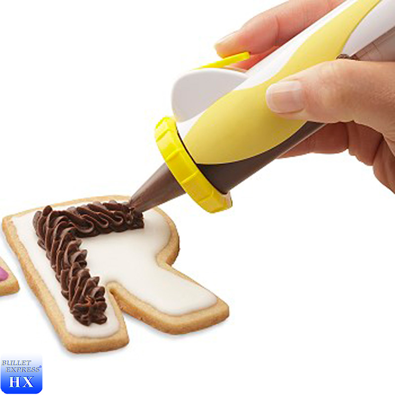 easy and fun battery-powered nozzle for cake decoration
