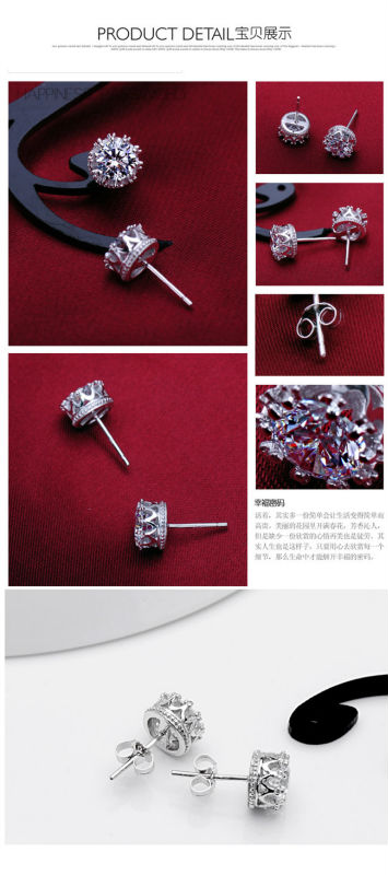 (021620)2013ロジウムメッキ925純銀製のイヤリング問屋・仕入れ・卸・卸売り