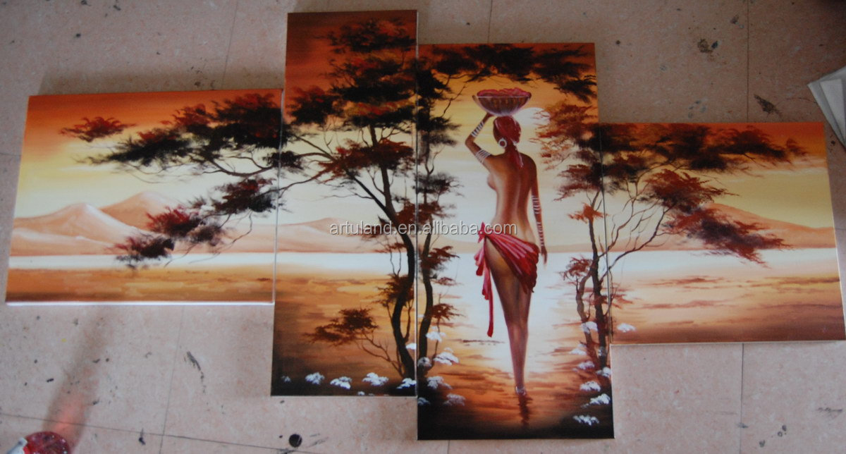 アフリカの女性抽象的なヌードの油絵問屋・仕入れ・卸・卸売り