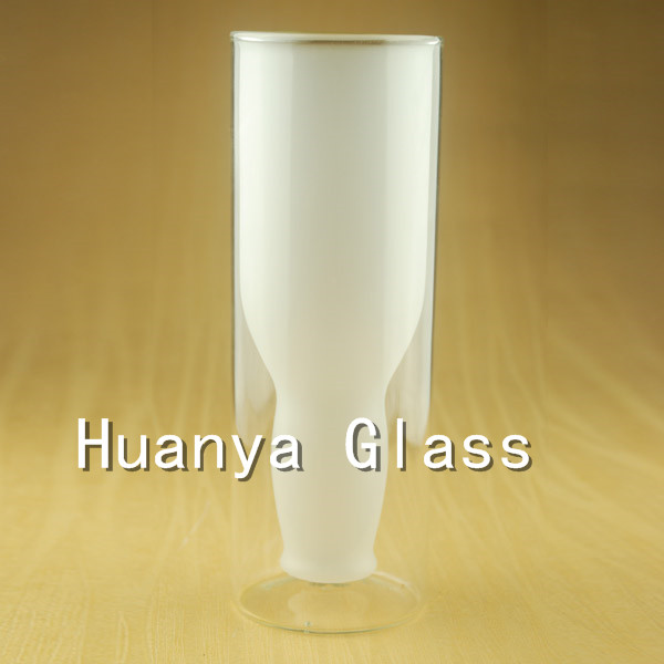 HY-0040ユニークなデザインダブルウォールグラスビールカップ仕入れ・メーカー・工場
