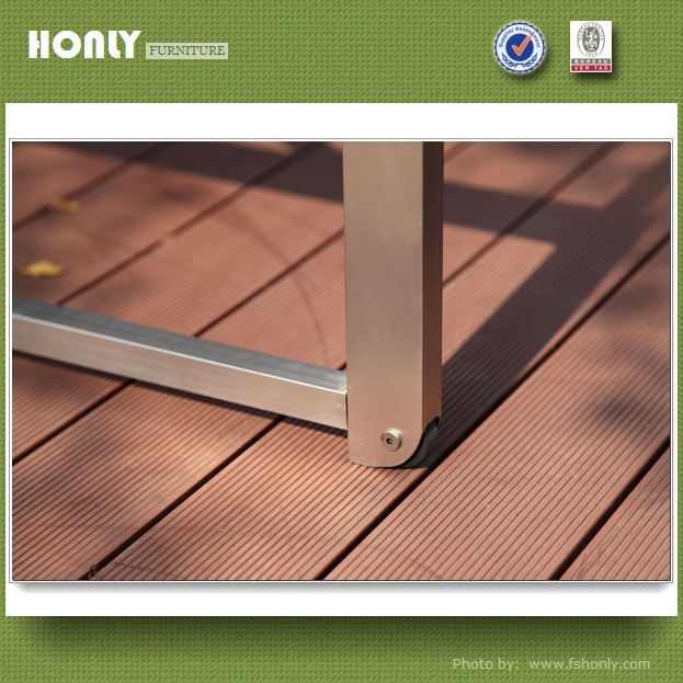High-quality sunbed plastic wood outdoor furniture poolside sun loungers