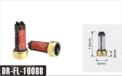 自動車燃料フィルターが付いている黒いdr-fl-1008a、 赤い色、 6*3*14mmサイズの燃料噴射装置フィルタ問屋・仕入れ・卸・卸売り