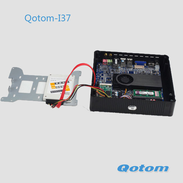 オンボードcpuインテルceleron1037uデュアル- コア1.8ghzのプロセッサ、 qotom-i 37デスクトップコンピュータ、 スリムミニpc。問屋・仕入れ・卸・卸売り